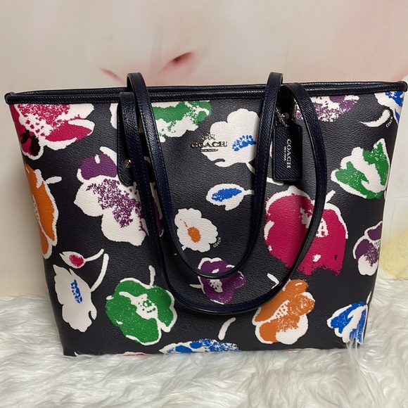 Authentic Coach tote multicolor bag large clean - Picture 8 of 8